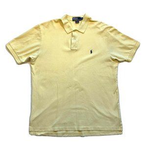 Polo Ralph Lauren Polo Shirt Mens XL Classic Short Sleeve Pony Cotton Yellow NEW
